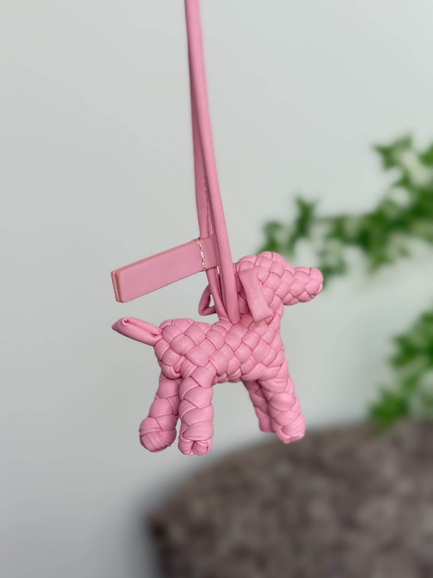 Bottega Veneta Pink Leather Horse Charm